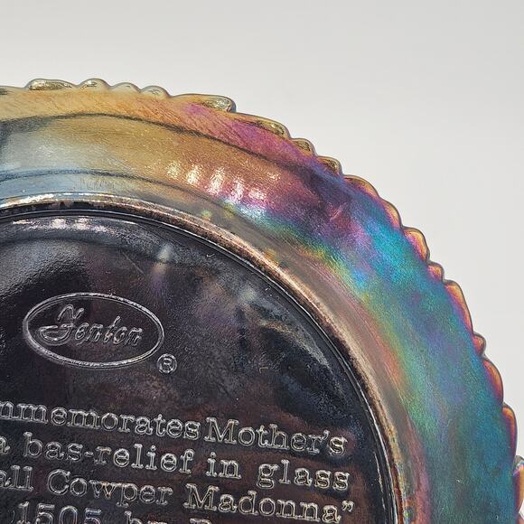 Vintage Fenton Carnival Glass Mother's Day Plate 1973 - Picture 7 of 8